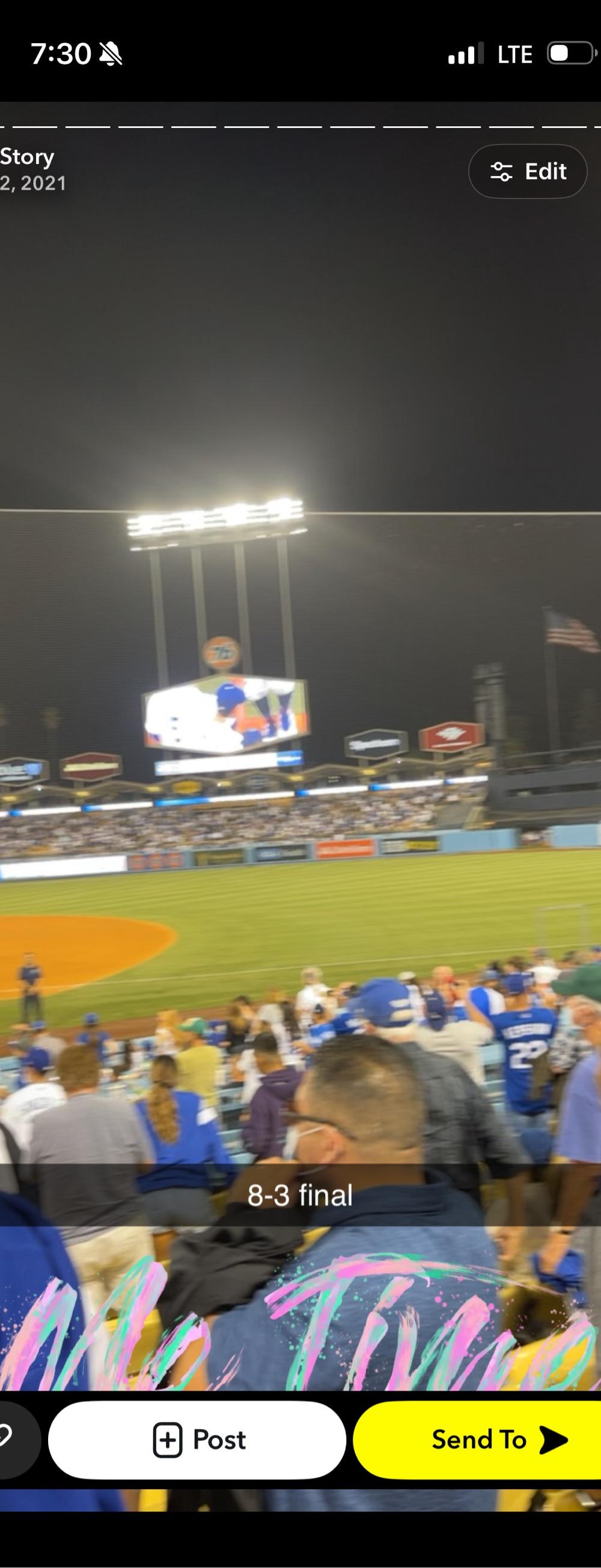 Photo from Dodger Stadium