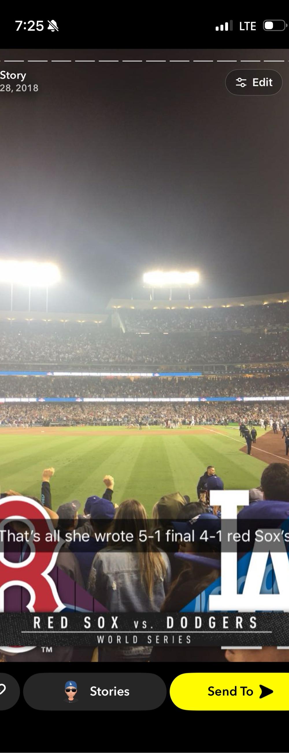 Photo from Dodger Stadium
