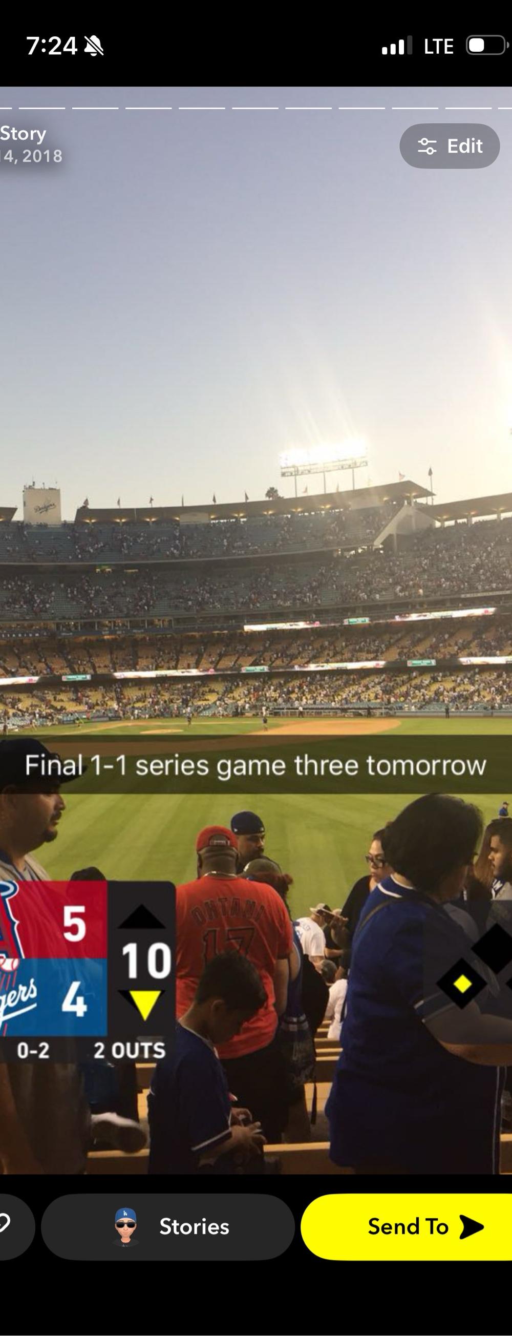 Photo from Dodger Stadium