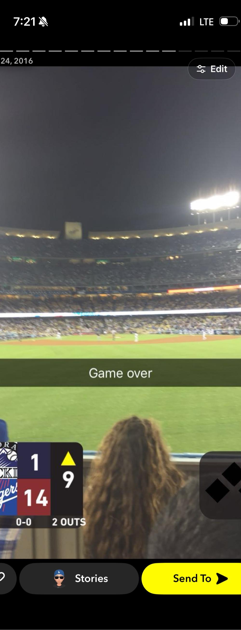 Photo from Dodger Stadium